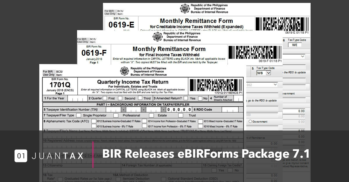 BIR Release eBIRForms Package 7.1