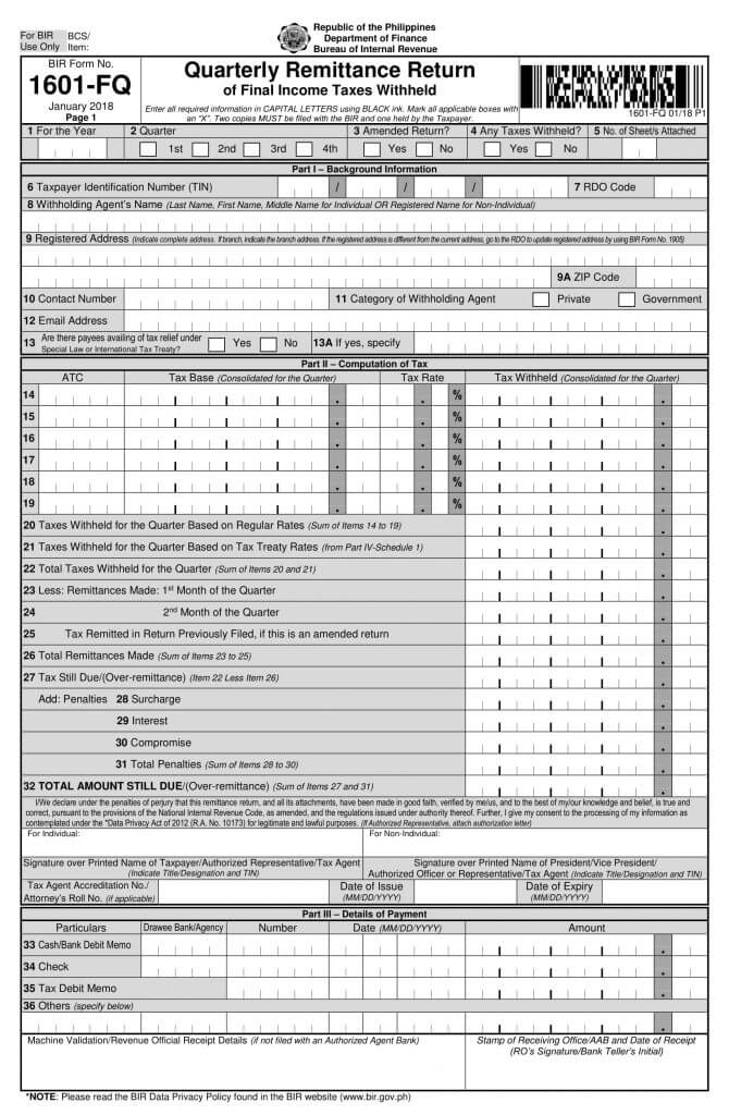withholding tax form