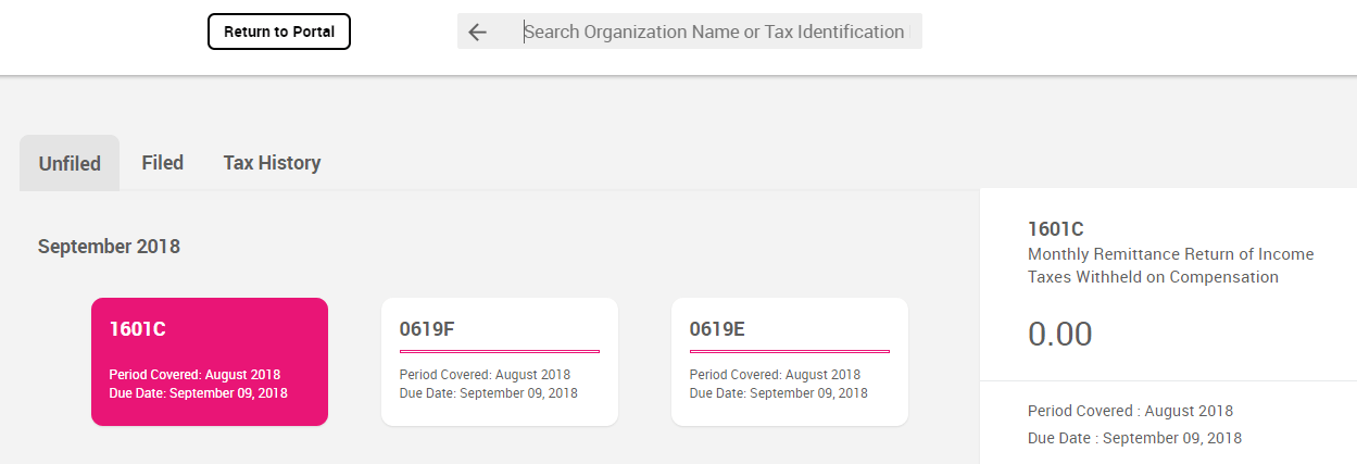 JuanTax Dashboard (Return to Portal) 