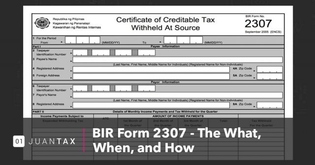 BIR Form 2307-The What, When and How-JuanTax