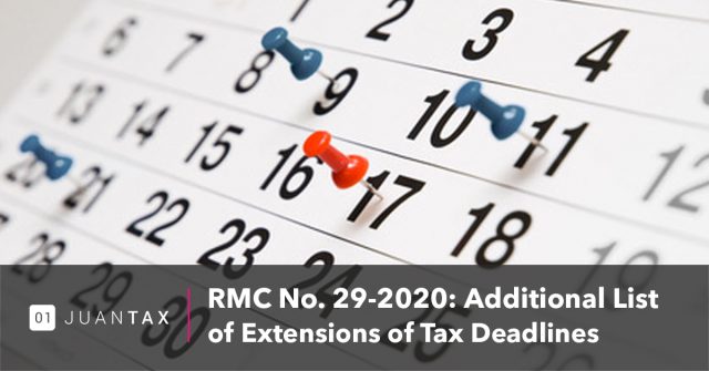 RMC No. 29-2020 RMC No. 29-2020 - JuanTax