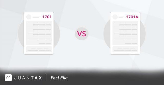 1701 & 1701A (1) 1701 vs 1701A- JuanTax Fast File