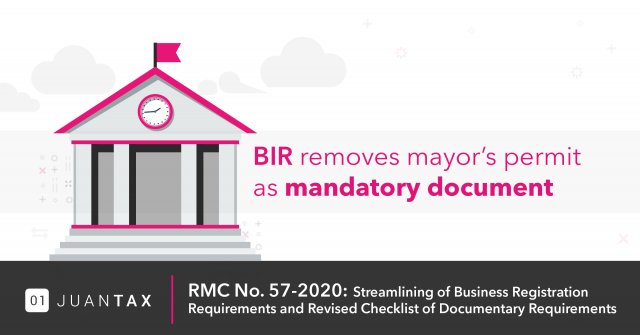 jt_blog_rmc-57-2020 BIR removes mayor's permit as mandatory document - JuanTax RMC No. 57-2020
