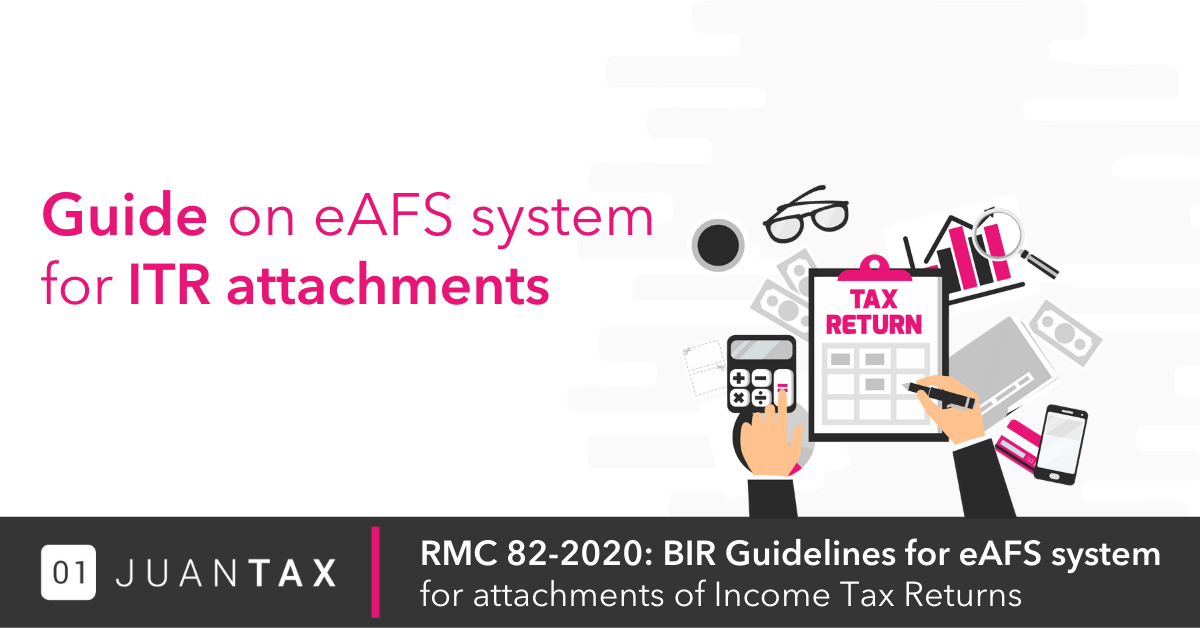 Guide on eAFS system for ITR attachments RMC 82-2020