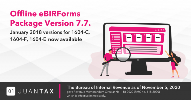 Availability of Offline Electronic Bureau of Internal Revenue Forms (eBIRForms) Package Version 7.7