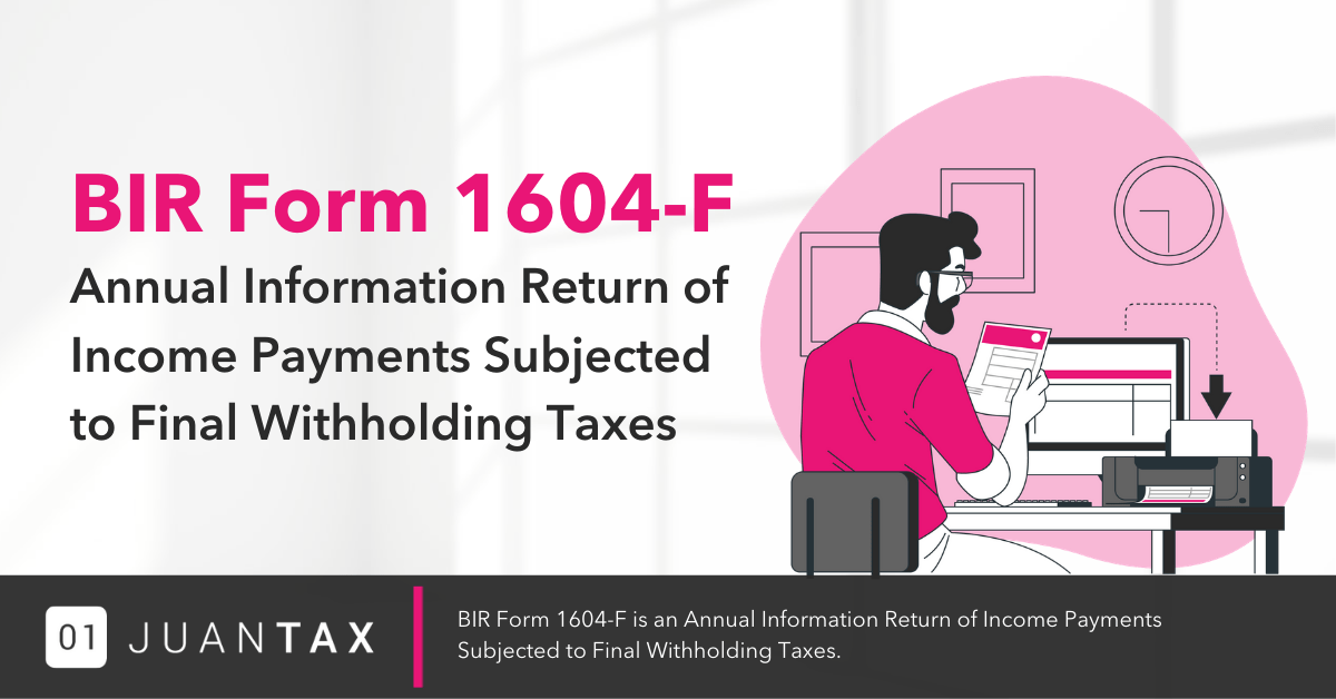 BIR Form 1604-F Annual Information Return of Income Payments