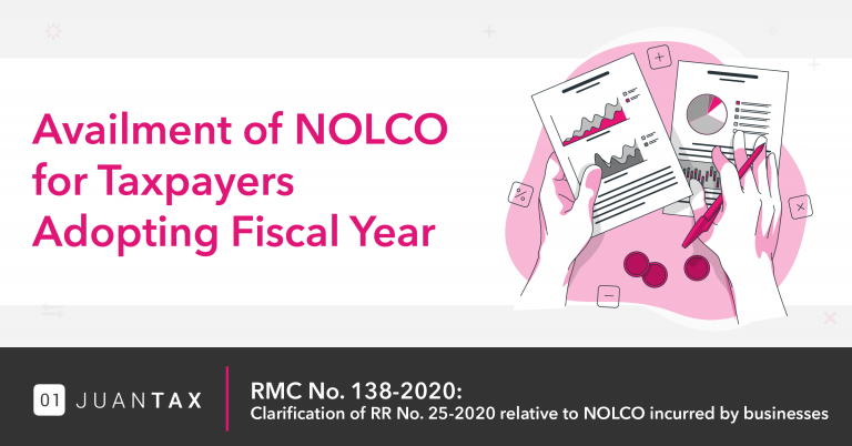 RMC No. 138-2020: Availment of NOLCO for Taxpayers