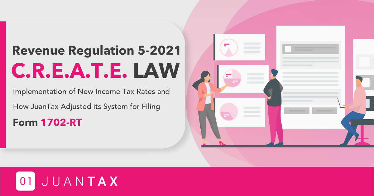 Revenue regulation 5-2021 C.R.E.A.T.E. LAW Form 1702-RT