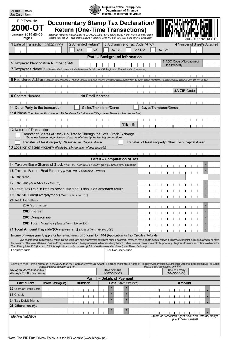 Form 2000 ot