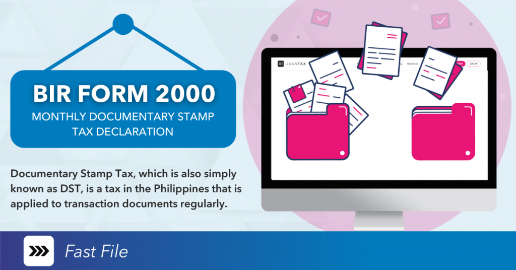 BIR Form 2000 - Documentary Stamp Tax Declaration