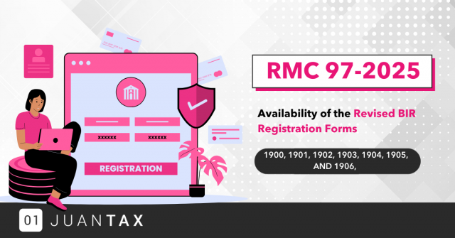juantax-RMC-blog-templates (1) RMC 97-2025: Circularizing the Availability of the Revised BIR Registration Forms